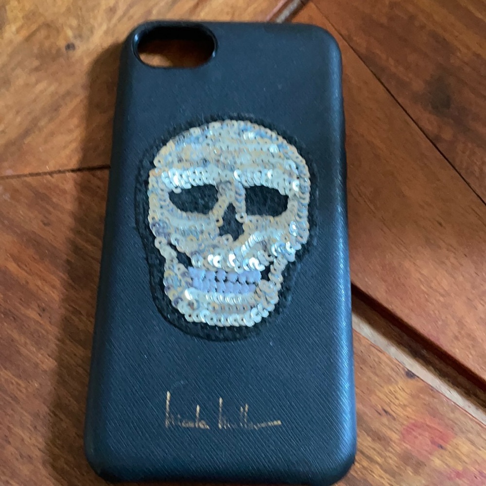 Nicole Miller Skull Sequin iPhone 7 Case Halloween
